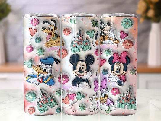 3D Cartoon Tumbler, Inflated Tumbler, Cartoon Movie Tumbler, Full Tumbler Wrap, 20oz Skinny Tumbler,Magic Castle,Sublimation Design,Png File - VartDigitals