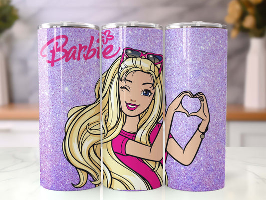 Barbie Tumbler Wrap, 20oz Straight Skinny Wrap, Sublimation Design, Cartoon Tumbler Design, Digital Download - PNG 9 - VartDigitals