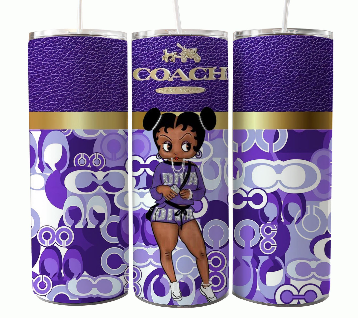 Taschenkollektion Tumbler 20oz Design, Betty 20oz Skinny Straight Tumbler Design, Sublimationsdesigns, Full Tumbler Wrap