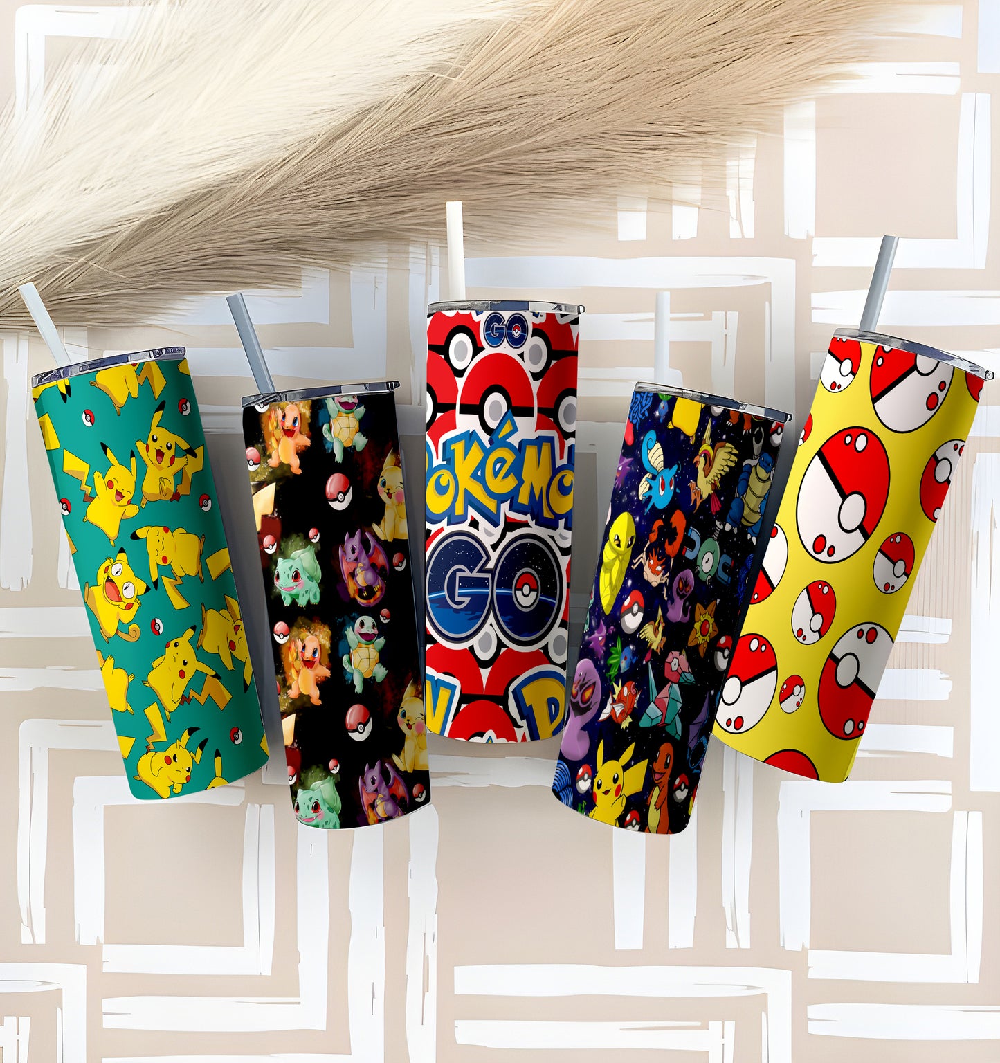 Bundle 20oz Pikachu Skinny Tumbler Wrap, Cartoon 20oz Skinny Tumbler Sublimation, Pokemon Tumbler Wrap, Cartoon Png, Gotta Catch ‘Em All! - VartDigitals