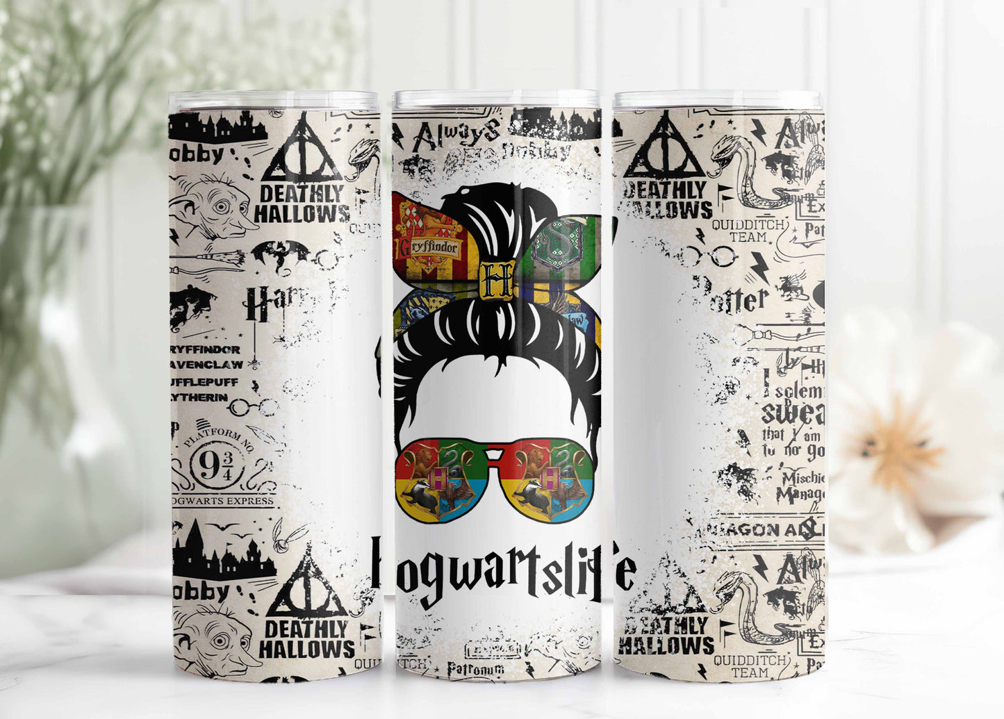 HP Magic Tumbler Wrap PNG - Wizard Tumbler Design  20oz Skinny Tumbler  Full Wrap for Sublimation Print - VartDigitals