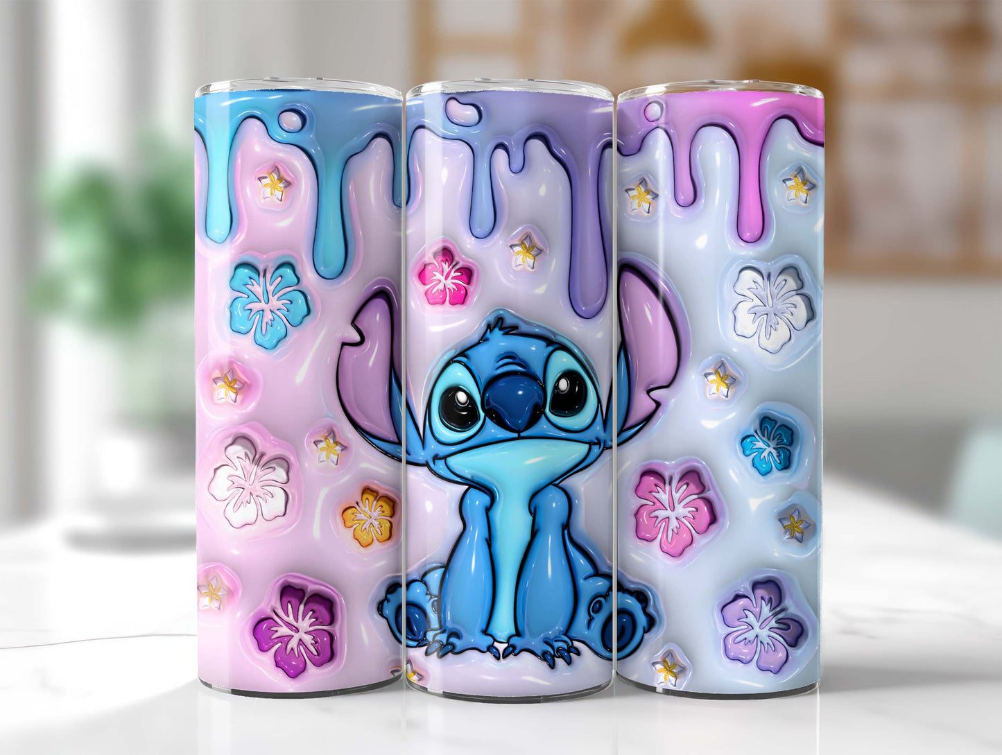 Inflated Stitch Tumbler Design Png 3D Stitch Tumbler Wraps 20oz Skinny Sublimation Digital Downloads 3D Puffy Stitch Design Sublimation Png - VartDigitals