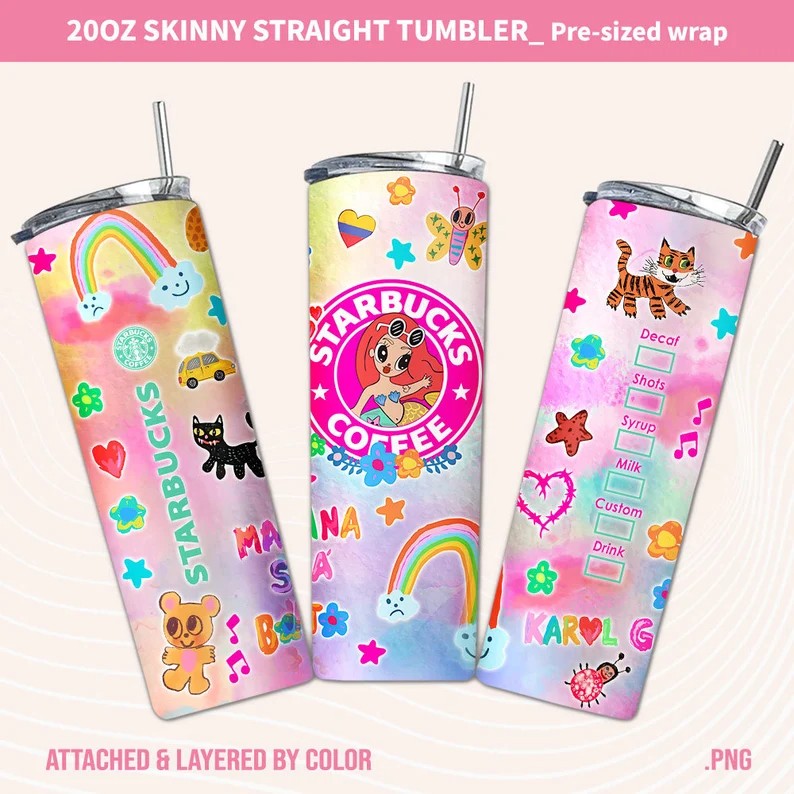 Karol New Mañana Será Bonito 20oz Sublimation Tumbler Wrap, Manana Sera Bonito Tumbler Wrap PNG, Karol G Tumbler Wrap, 20oz Tumbler Wrap - VartDigitals