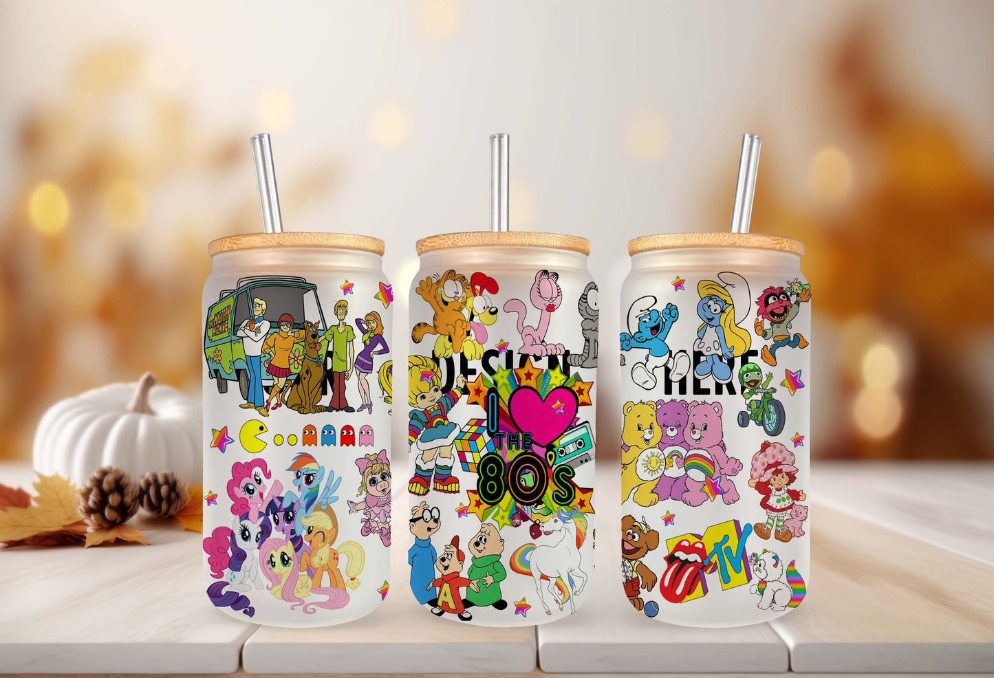 80_s Baby PNG, 16oz Glass Can Wrap, 16oz Libbey Can Glass, I love 80_s Tumbler Wrap, Full Glass Can Wrap, Cartoon Tumbler PNG - VartDigitals