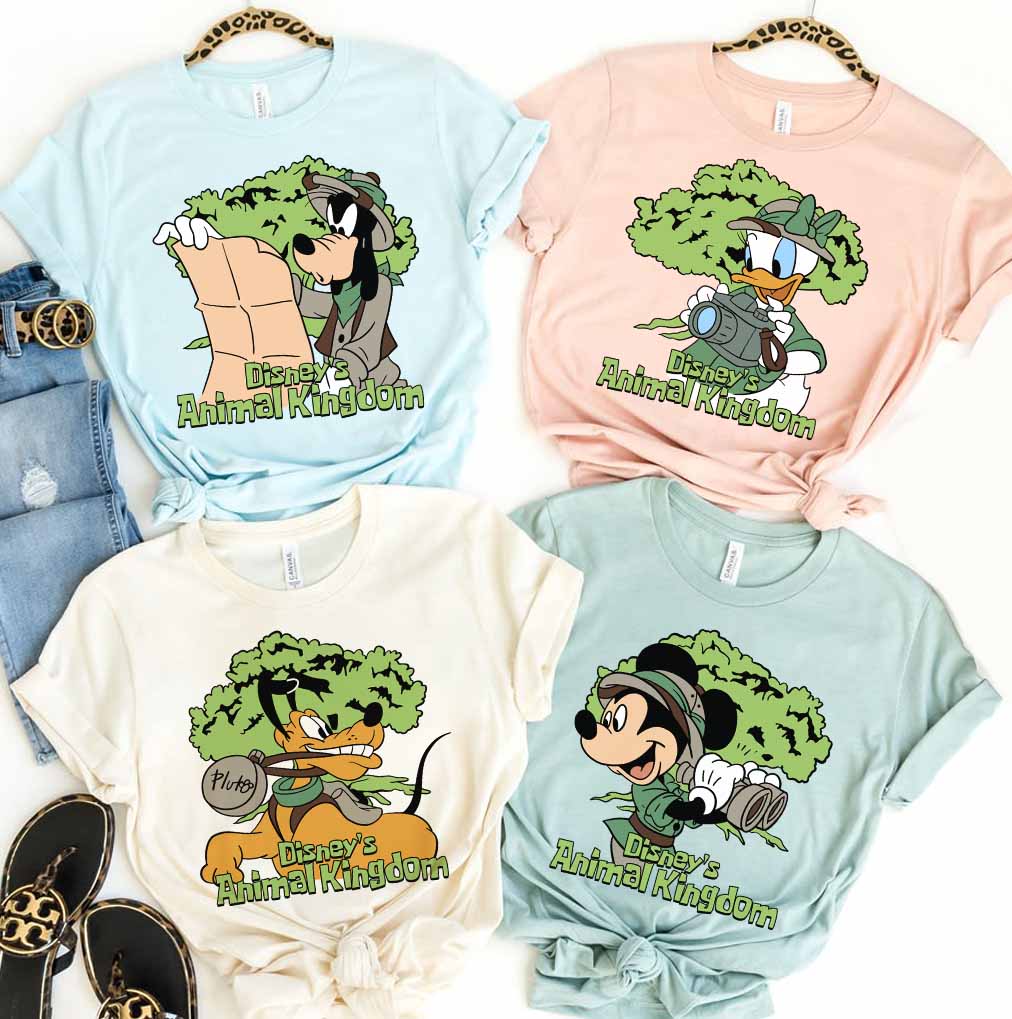 Wild Disney Couple Shirts, Animal Kingdom Theme Park Couple Shirts, Safari Adventure Mickey and Minnie Shirts, Safari Trip shirts - VartDigitals