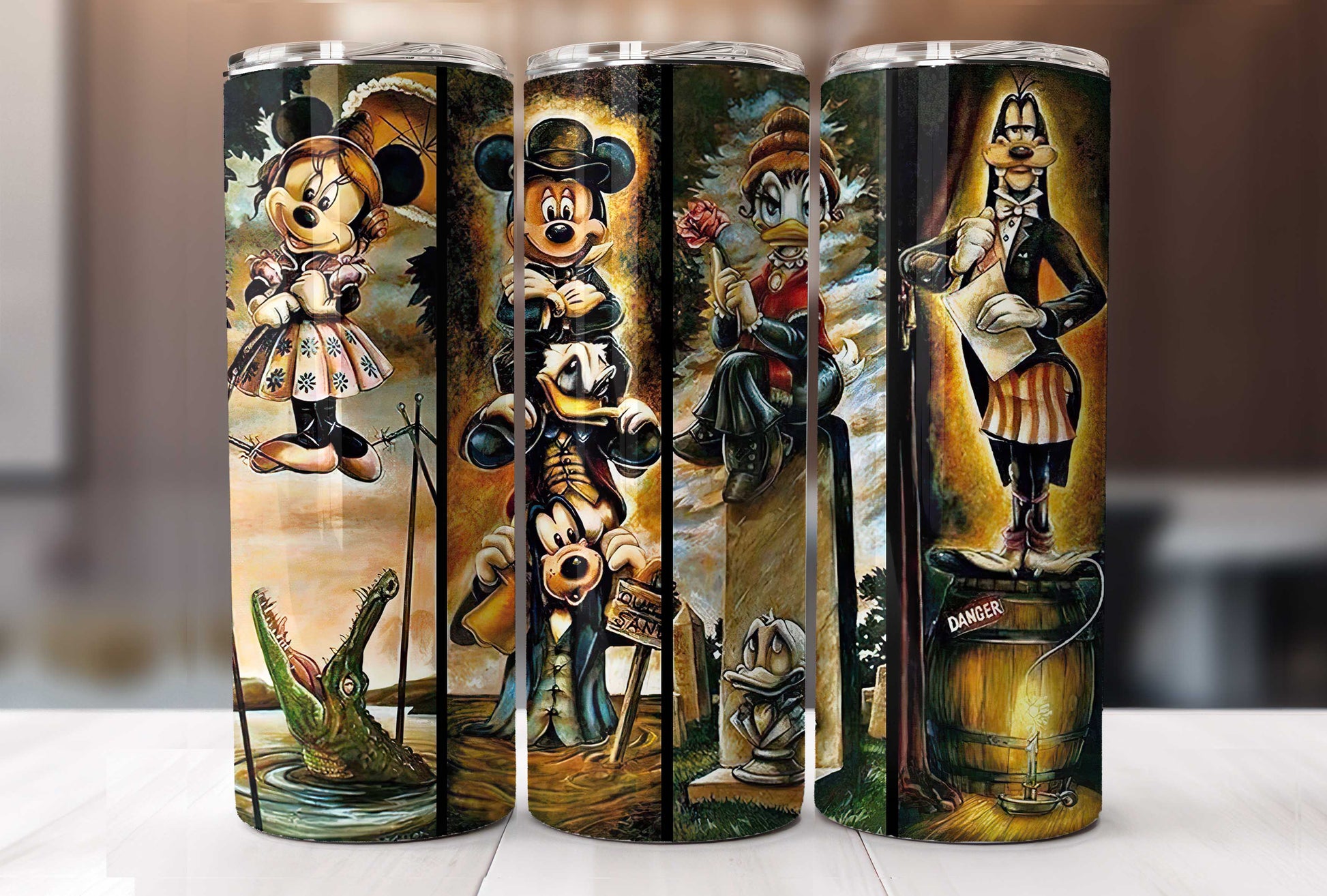 Mickey Halloween 20oz Skinny Tumbler, The Haunted Mansion Tumbler Wrap, Halloween Tumbler Png, The Haunted Mansion Png, Spooky Vibes - VartDigitals