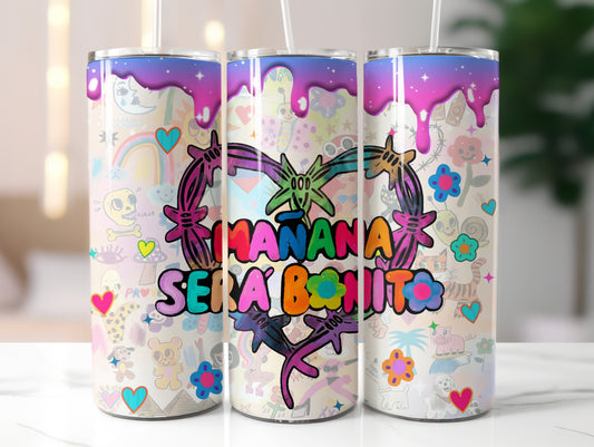 Karol New Album Cover Mañana Será Bonito 20oz Sublimation Tumbler Wrap, Manana Sera Bonito Tumbler Wrap PNG, Karol G Tumbler Wrap 1 - VartDigitals