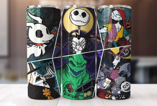 Scary Tumbler Wrap, Halloween Tumbler, JS Full Tumbler Wrap 2