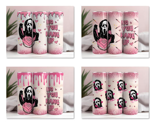 Hor Tumbler Wrap Png, 20oz Horror Halloween Sublimation Download