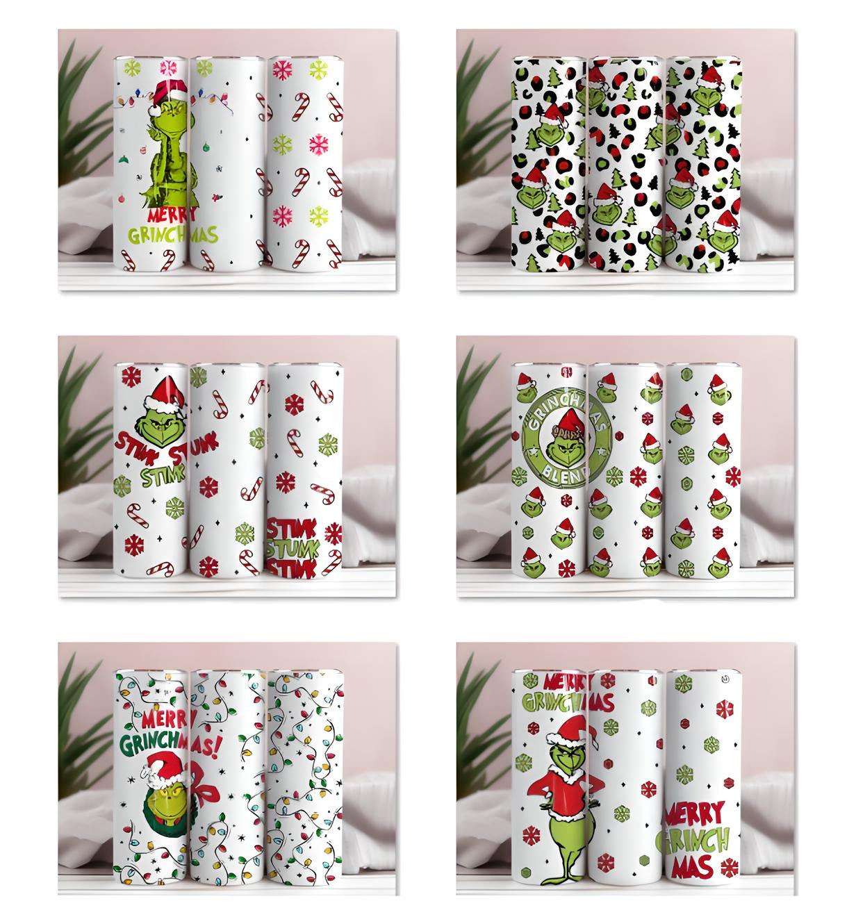 Christmas Tumbler Wrap Png Bundle, Christmas 20oz tumbler wap