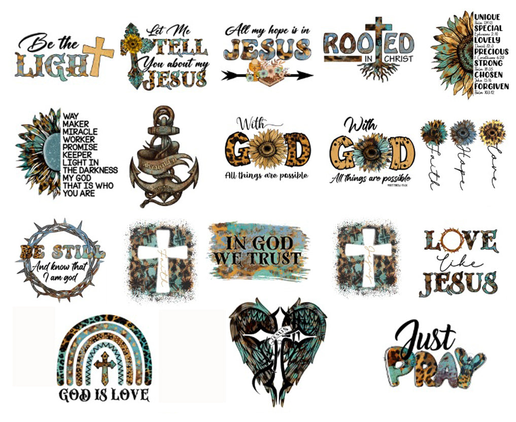 Jesus Design Bundle Png Datei, Kreuz Png, Rindsleder, christliches Design, Glaube PNG, Western, Bundle Png, Jesus Bundle, Sublimation Designs, Digital 