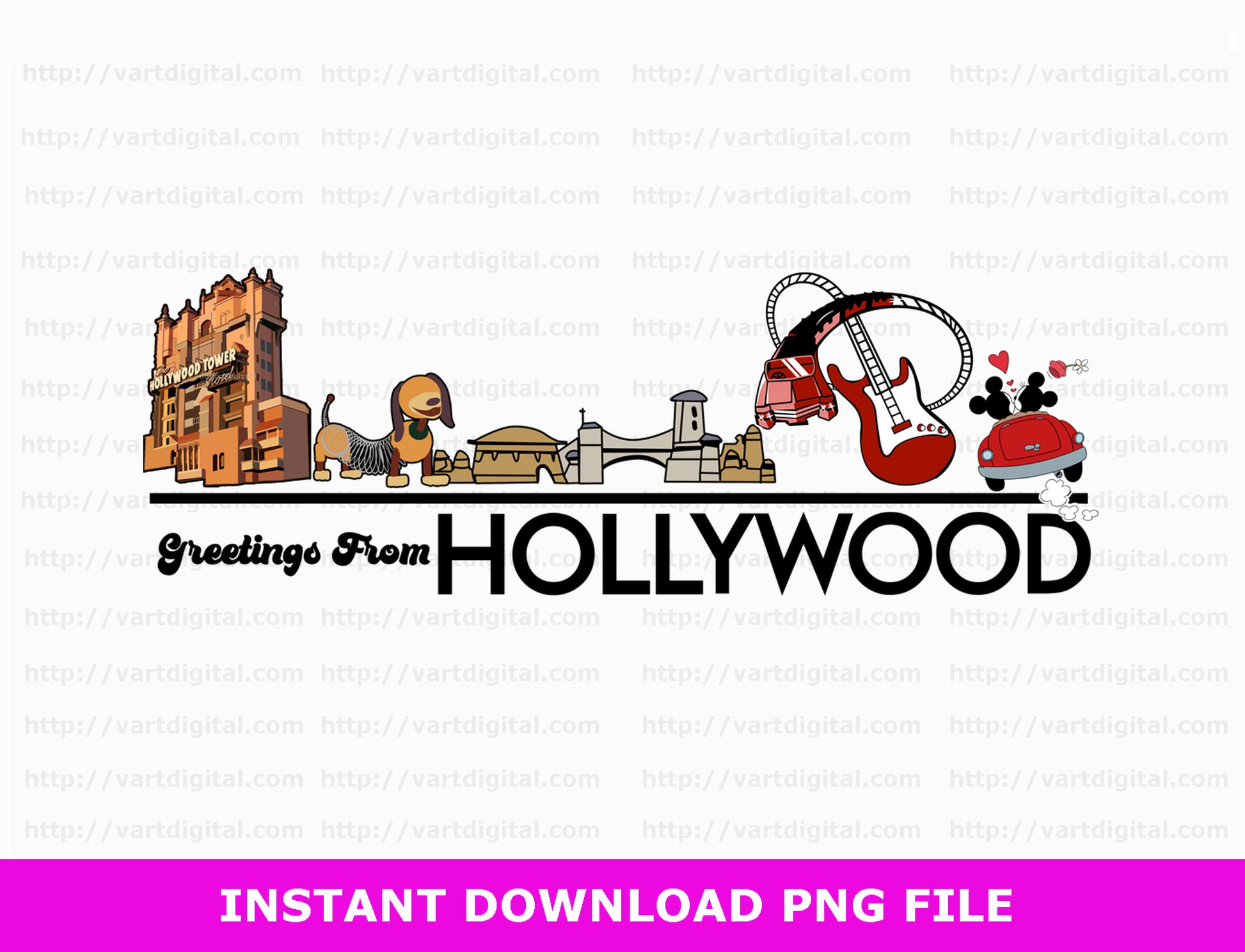 Hollywood Studios Png, Mouse and Friends Png, Family Vacation Png, Hollywood Tower Png, Toy Friends Png, Vacay Mode, Sublimation For Png 3 - VartDigitals