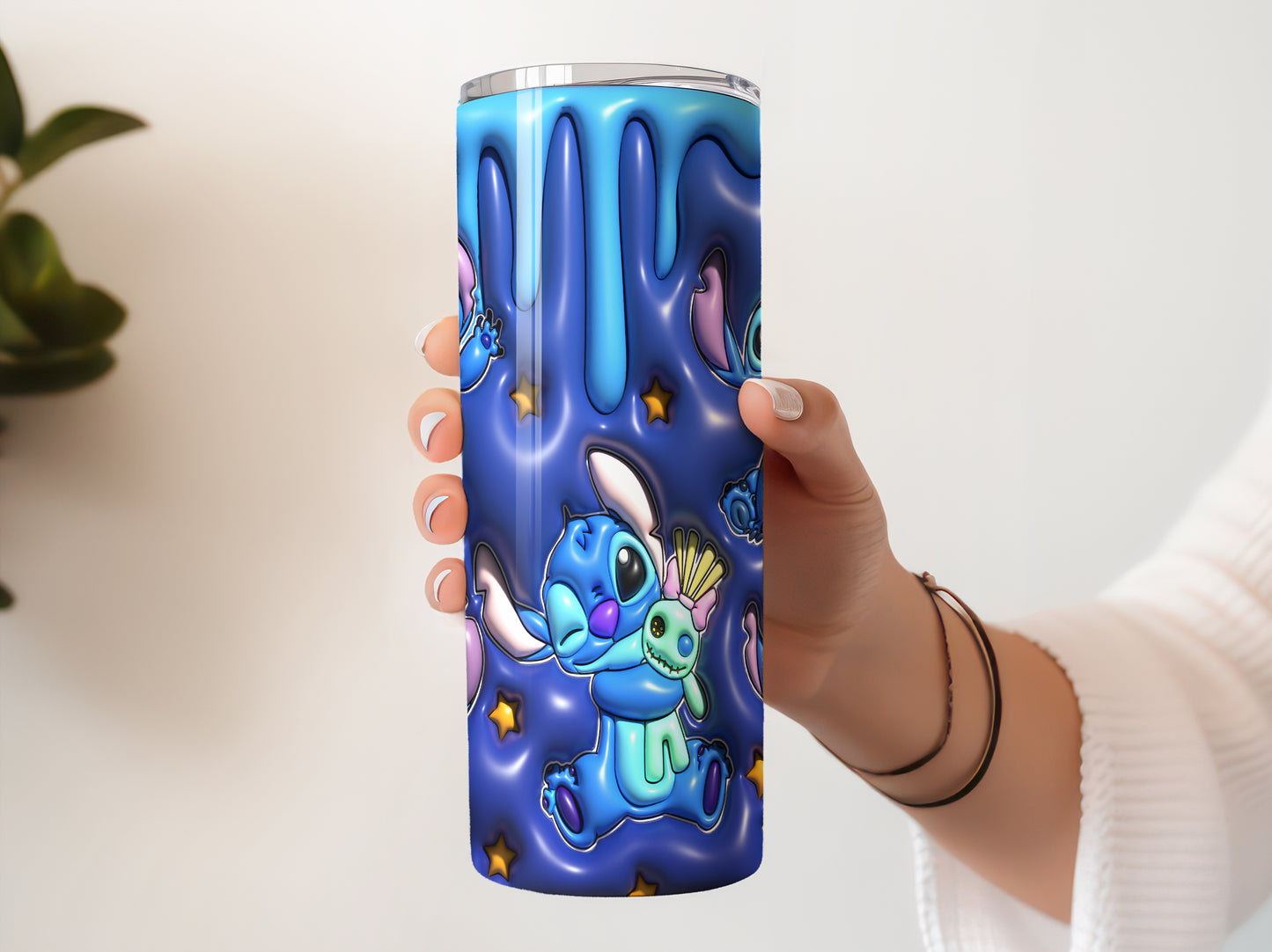 Inflated Cartoon Tumbler Design Png 3D Tumbler Wraps 20oz Skinny Sublimation Digital Downloads 3D Puffy Stitch Design Sublimation Png - VartDigitals