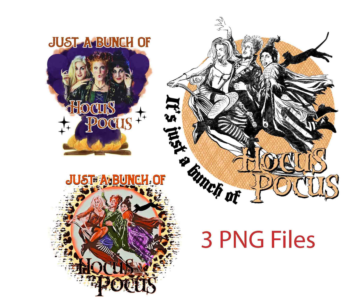 这只是一堆 Hocus Pocus Png、万圣节 Png、升华设计下载、用于升华的 Png 文件、数字下载、Hocus Pocus