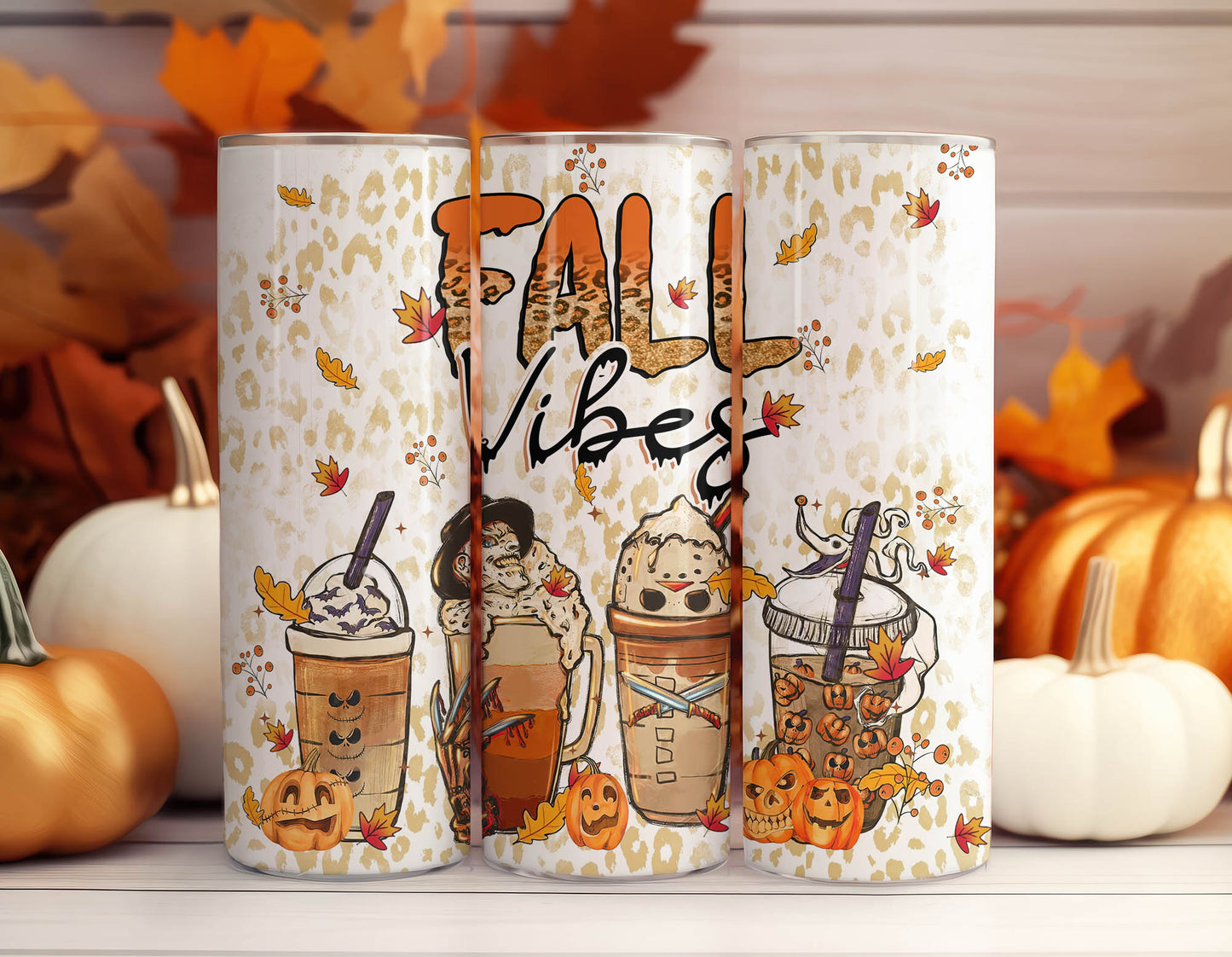 Horror Charakter Tumbler Wrap Png, Horror Halloween Tumbler Design, 20oz Horror Halloween Sublimation Download, Horror Charakter Tumbler