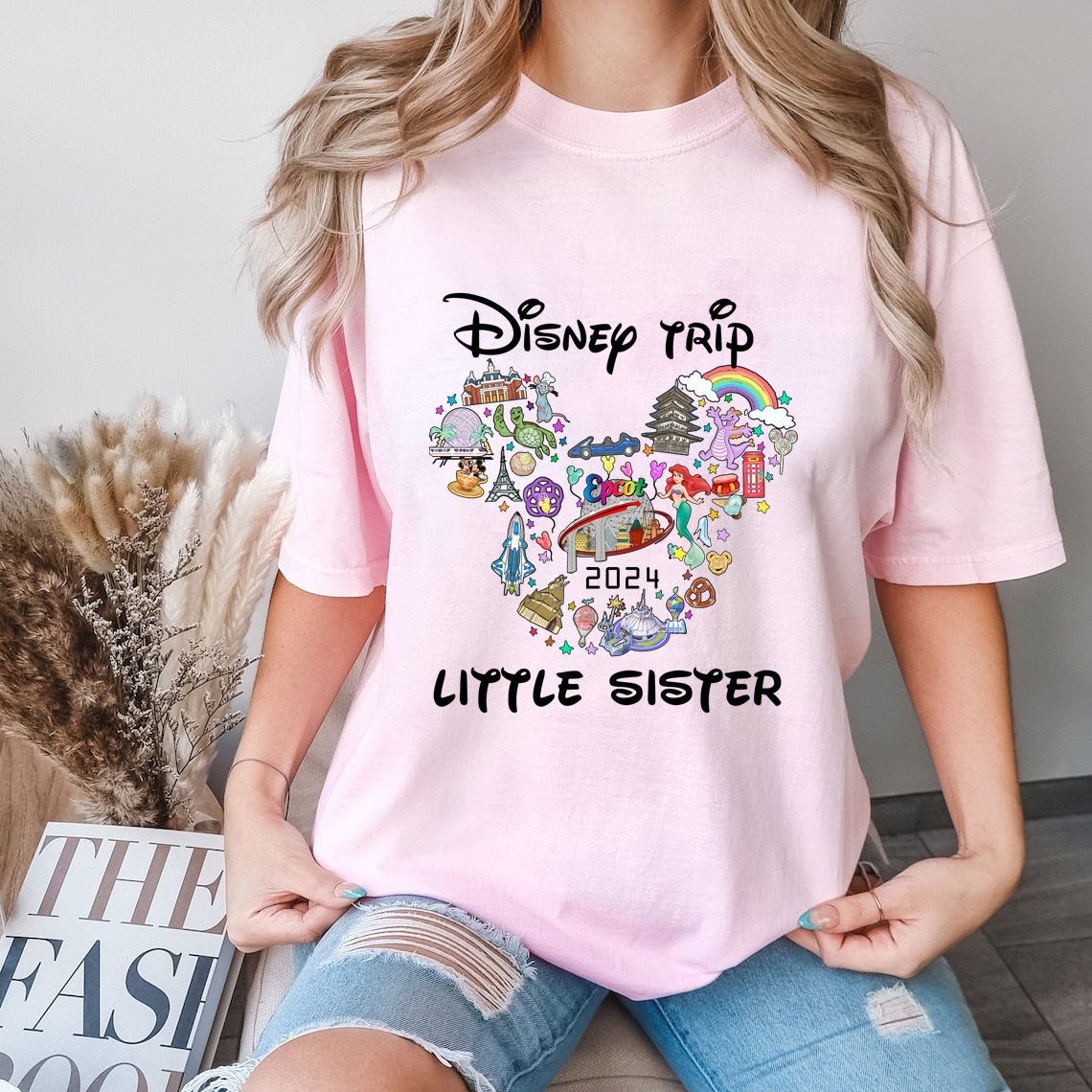 Disney Trip Little Sister PNG Design, Disney Trip, Disney family shirts, Disney kids and adults shirt - VartDigitals