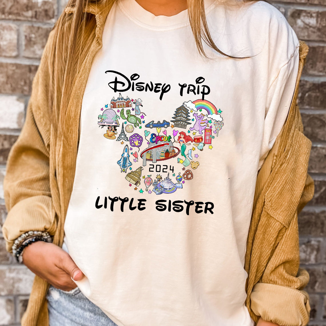 Disney Trip Little Sister PNG Design, Disney Trip, Disney family shirts, Disney kids and adults shirt - VartDigitals