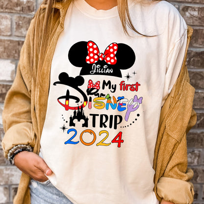 My first Trip to Disney PNG Design, Disney Trip, Disney family shirts, Disney kids and adults shirt - VartDigitals