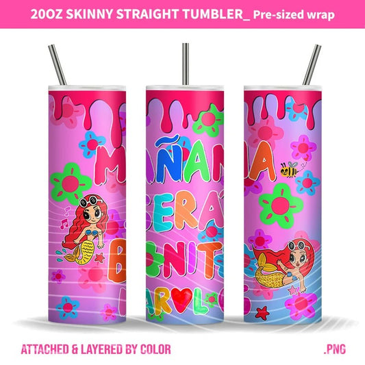 Mañana Sera Bonito Design, Karol G Design, Manana Sera Bonito, 20oz Tumbler Design, Sublimation Designs, Digital Download - VartDigitals