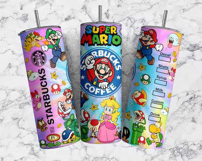 Cartoon Tumbler Wrap Bundle, 20oz Skinny Tumbler Sublimation Design, Sublimation Design, Mario Tumbler, 20oz Skinny Straight,Cartoon Tumbler - VartDigitals