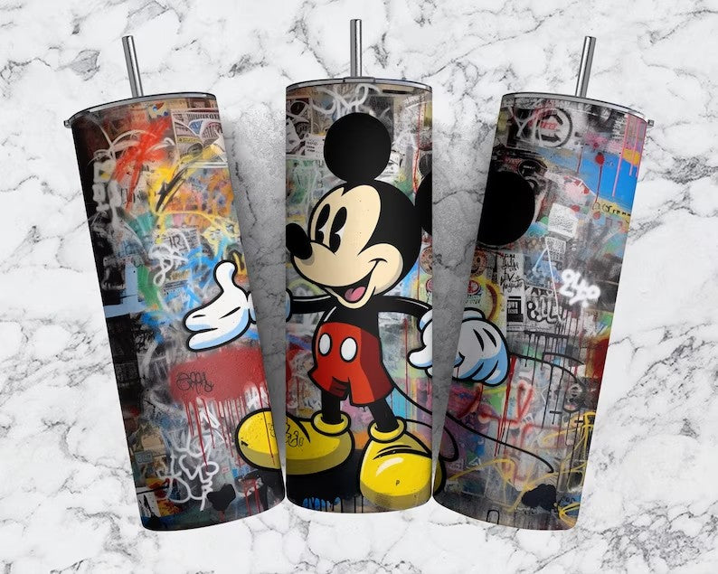 Bundle Cartoon Art Tumbler, 20oz Skinny Tumbler, Cartoon Tumbler, Mickey Minnie Tumbler, Full Tumbler Wrap, Png Instant Download - VartDigitals