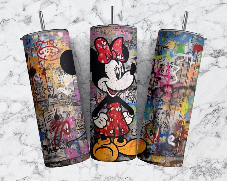 Bundle Cartoon Art Tumbler, 20oz Skinny Tumbler, Cartoon Tumbler, Mickey Minnie Tumbler, Full Tumbler Wrap, Png Instant Download - VartDigitals