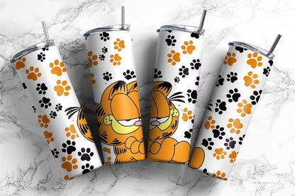 Bundle Yellow Cat 20oz Skinny Tumbler Wrap Design PNG, Cartoon 80s Tumbler, 80s cartoons png, Retro 80s cartoons Tumbler Wrap - VartDigitals