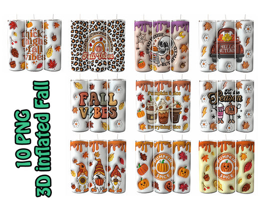 Herbst 20 oz Skinny Tumbler Bundle, Herbst Vibes Tumbler Wrap, Herbst Tumbler Sublimation Design, Hello Fall Tumbler Design - PNG