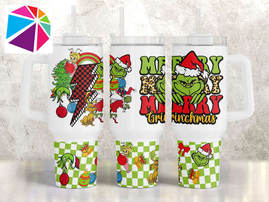 Christmas Cartoon 40oz Tumbler Png, Merry Christmas Tumbler 40oz Png, Christmas 40oz Tumbler Wrap, Holiday 40oz Quencher Tumbler - VartDigitals