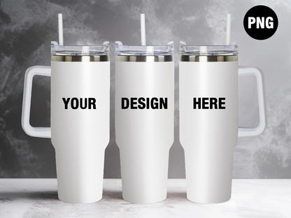 40z Tumbler Mock Up PNG Transparent File - Edit in CANVA, Photoshop, and More  40oz Tumbler with Handle Mock Up - VartDigitals