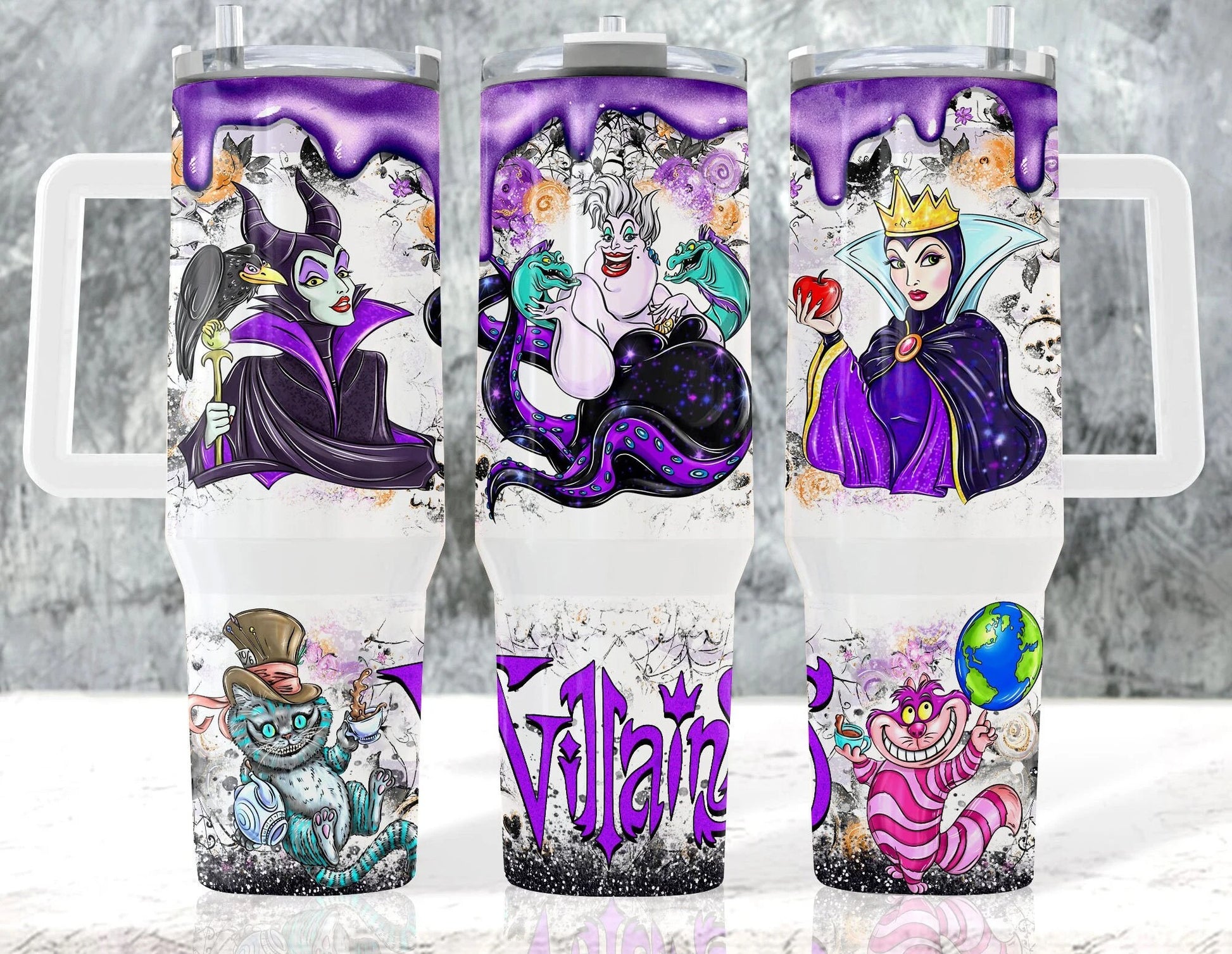 Villains Cartoon Characters 40 oz Tumbler Wrap PNG, 40oz Quencher Tumbler Sublimation, Full Tumbler Wrap Png, Tumbler Wrap, Sublimation Png - VartDigitals