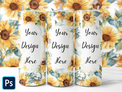 Blurred Background Tumbler Mockup  20Oz Tumbler Mockup  Tumbler PSD Mockup  Transparent Background  Full Wrap Mockup  3 Tumblers Mockup - VartDigitals