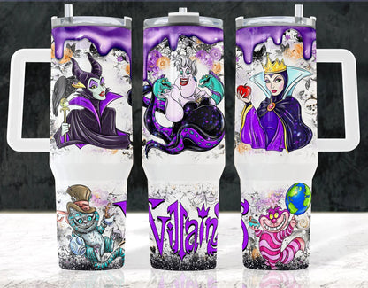 Villains Cartoon Characters 40 oz Tumbler Wrap PNG, 40oz Quencher Tumbler Sublimation, Full Tumbler Wrap Png, Tumbler Wrap, Sublimation Png - VartDigitals