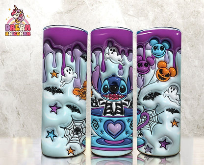 3D Inflated Tumbler, Cartoon Tumbler Wrap, Halloween Inflated Tumbler, Spooky Season, Spooky Vibes, Halloween Tumbler, Full Tumbler Wrap,Png - VartDigitals