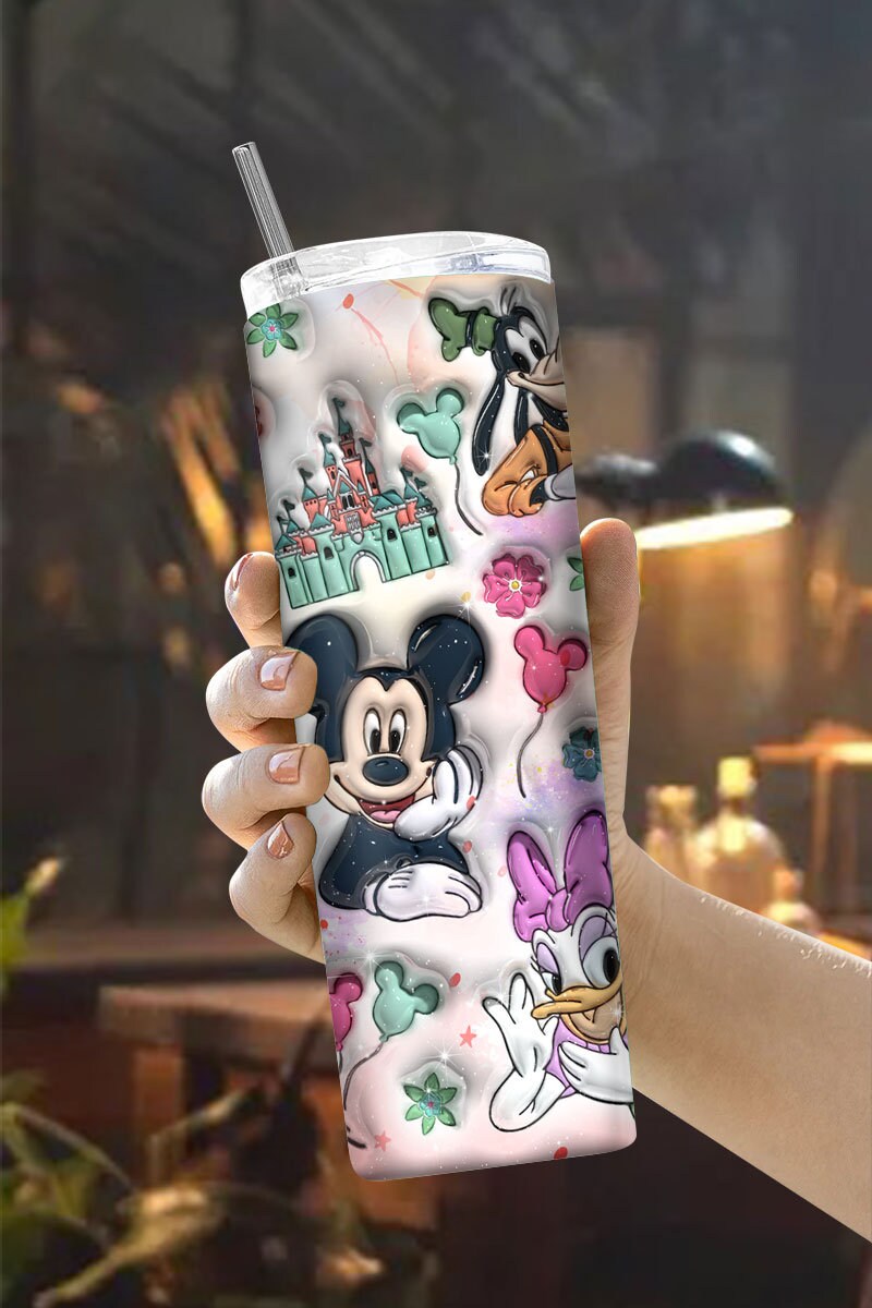 3D Cartoon Tumbler, Inflated Tumbler, Cartoon Movie Tumbler, Full Tumbler Wrap, 20oz Skinny Tumbler,Magic Castle,Sublimation Design,Png File - VartDigitals