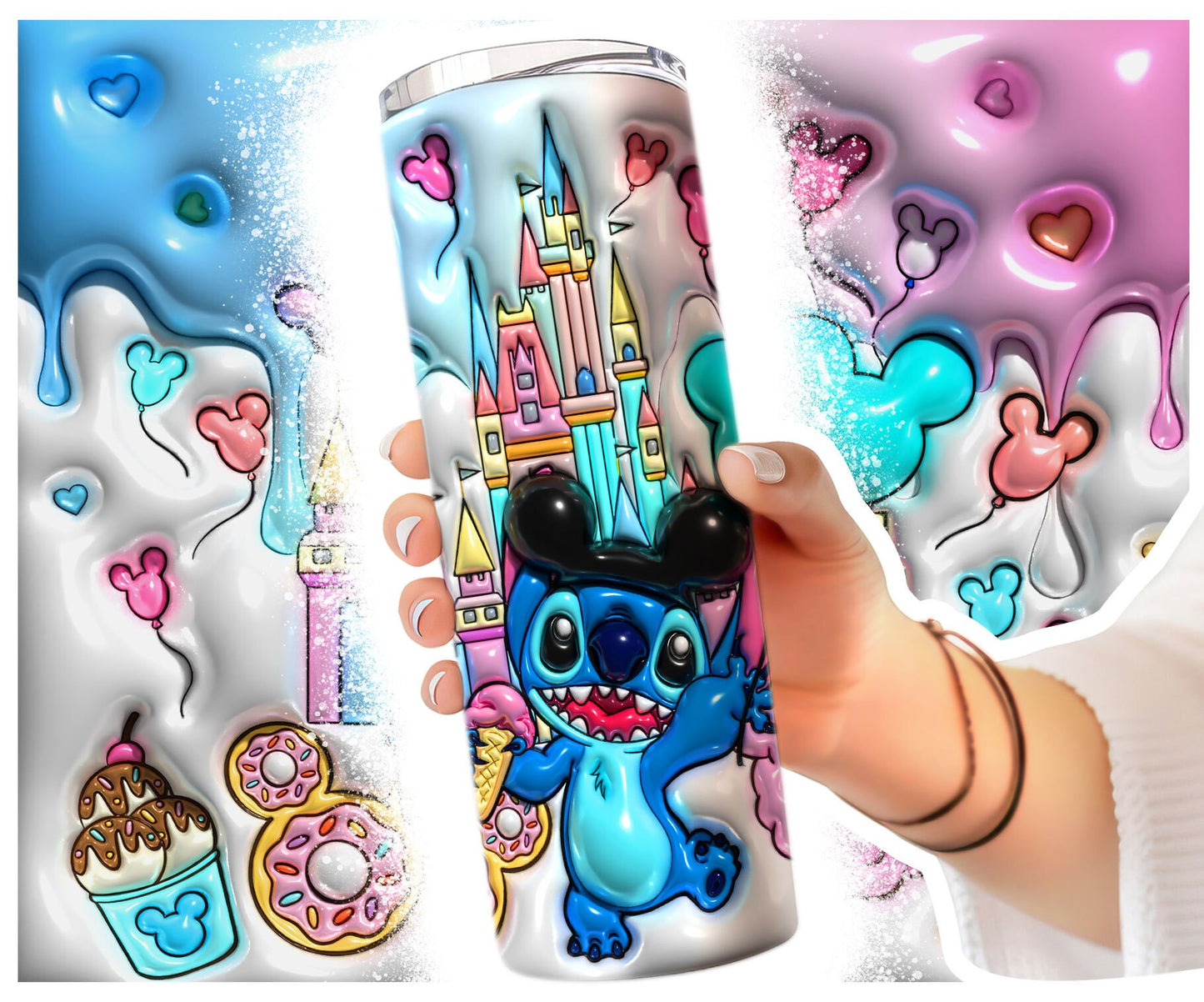 3D Inflated Cartoon Tumbler, Magic Castle Tumbler Wrap, 3D Inflated Tumbler, Snack Tumbler, Cartoon Movie Tumbler, Full Tumbler Wrap,Png - VartDigitals