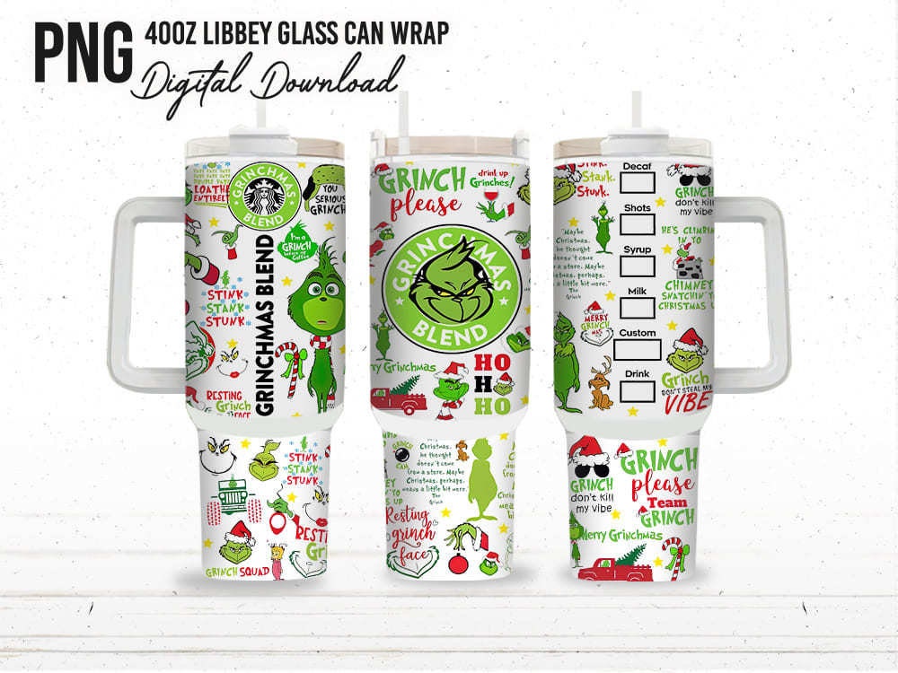 40 oz Christmas Tumbler Wrap, 40oz Handle Tumbler Wrap, Cartoon Funny Christmas Design, Merry Christmas Png, Christmas Tumbler Png - VartDigitals