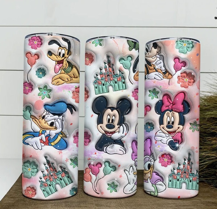 3D Cartoon Tumbler, Inflated Tumbler, Cartoon Movie Tumbler, Full Tumbler Wrap, 20oz Skinny Tumbler,Magic Castle,Sublimation Design,Png File - VartDigitals