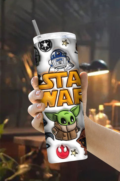 3D Inflated Cartoon Tumbler Wrap, The Galaxy Edge, The Mandalorian, This Is The Way, 3D Cartoon Tumbler Png, Cartoon Characters Wrap - VartDigitals