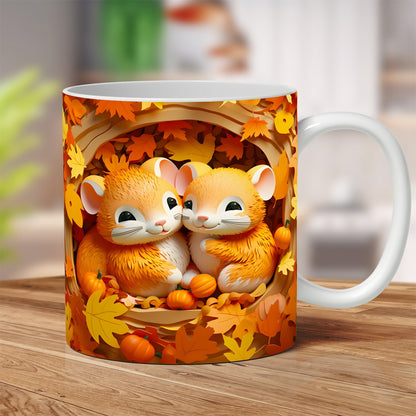 3D Fall Mug Wrap Bundle, 3D Fall Flowers Mug Wrap