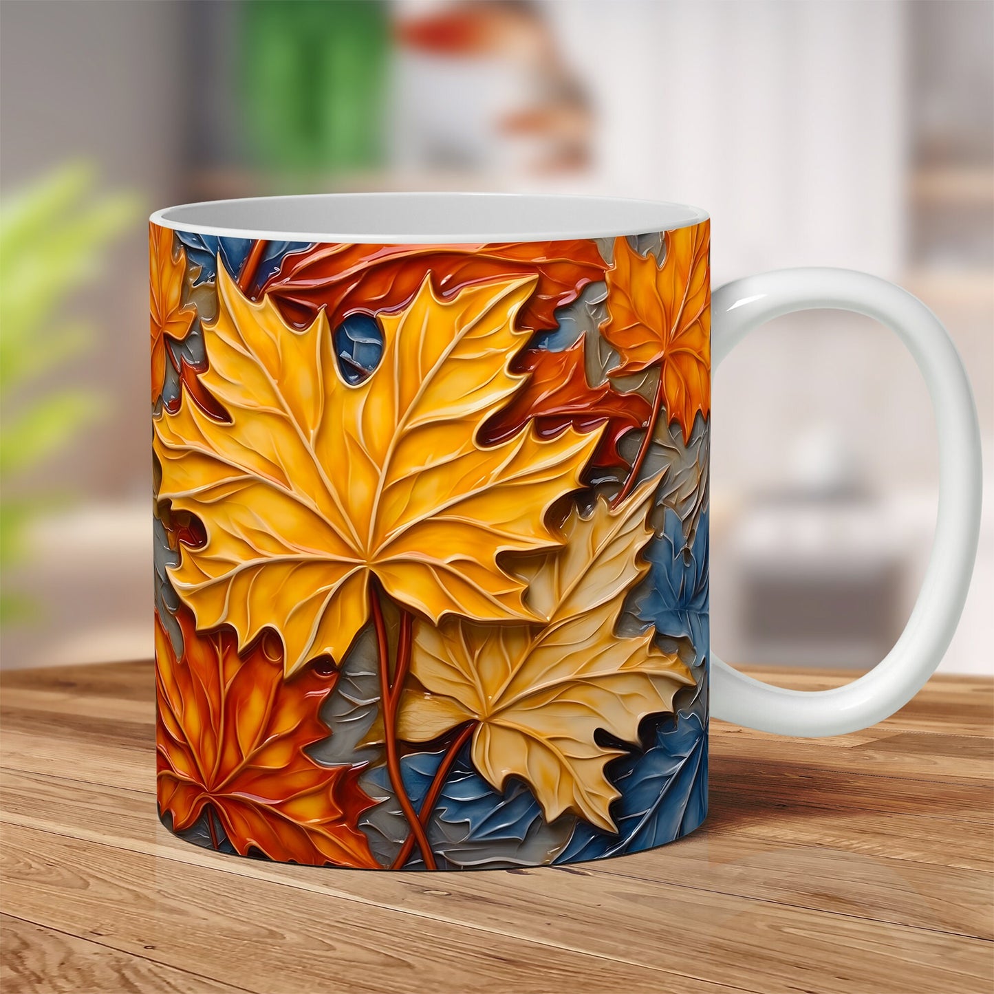 3D Fall Mug Wrap Bundle, 3D Fall Flowers Mug Wrap