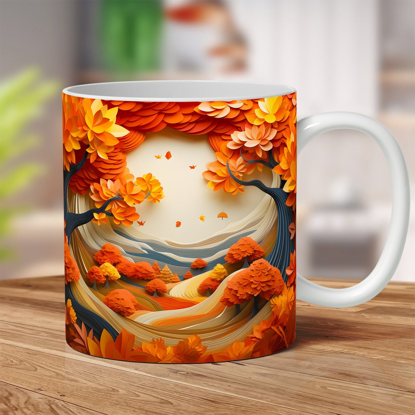 3D Fall Mug Wrap Bundle, 3D Fall Flowers Mug Wrap