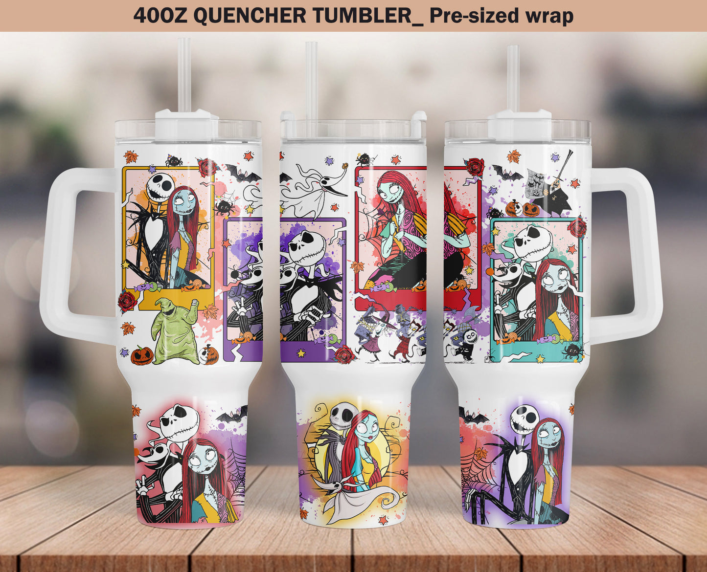 40oz Halloween Tumbler Wrap, Horror Movie Tumbler, 40oz Tumbler Wrap, Horror Tumbler,Trick or Treat,Spooky Vibes,Spooky Season, Png Download - VartDigitals