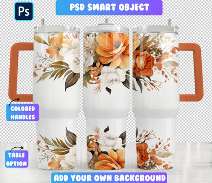 40 oz Tumbler Mockup  Add Your Own Background  40oz Quencher Mockup  PSD Smart Object Mockup  Full Wrap Mockup  4 Backgrounds Included - VartDigitals