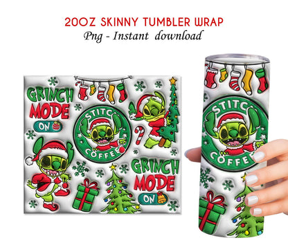 3D Inflated Christmas Coffee Tumbler, Puffy Christmas, Cartoon Christmas Png, 20oz Tumbler, Christmas Vibes, Funny Christmas, Png Download - VartDigitals