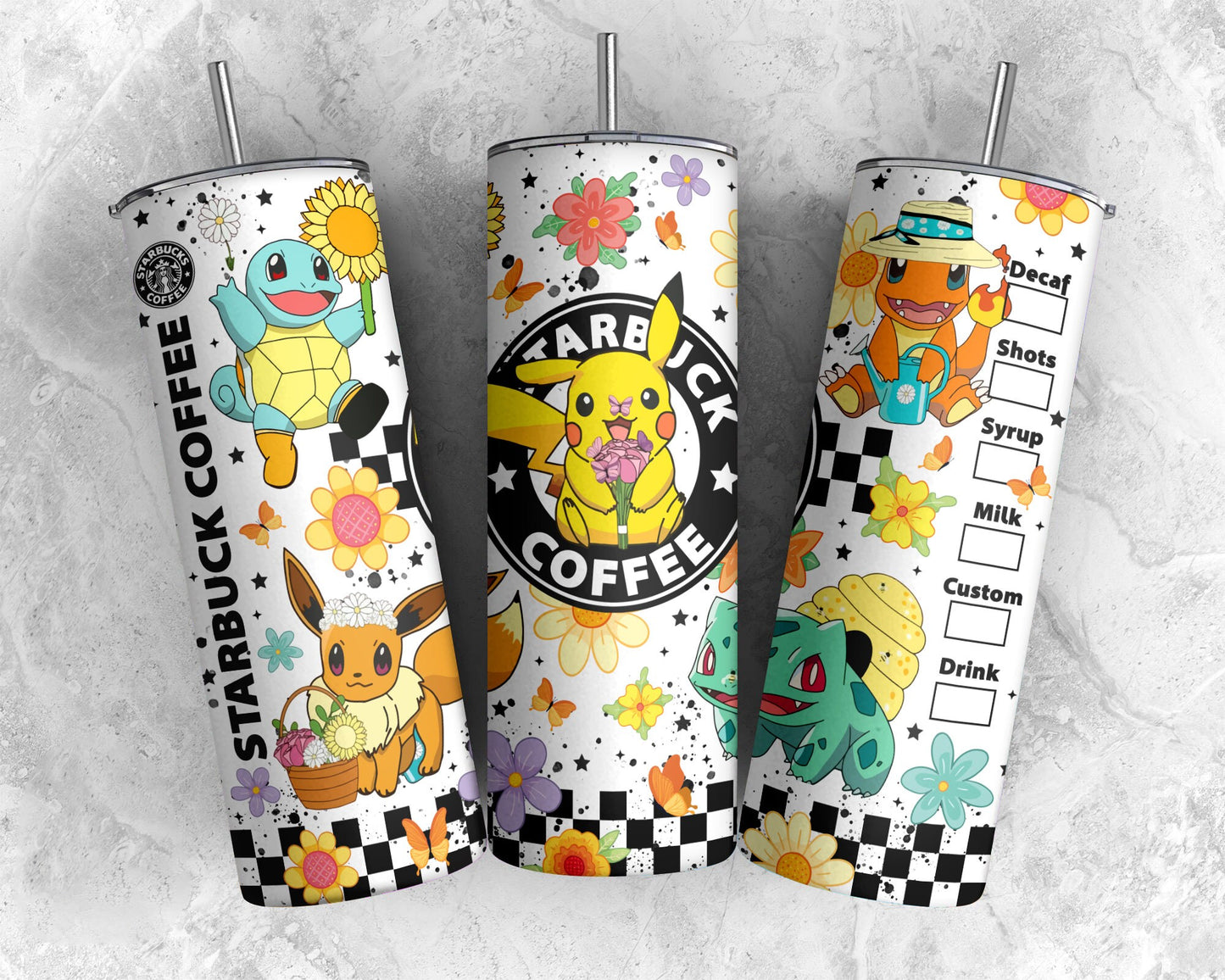 Cartoon Poke Tumbler Bundle PNG, 20oz Tumbler Design, 20oz Skinny Tumbler,Anime Cartoon Sublimation,Digital Game Tumbler, Kids Movie Tumbler - VartDigitals