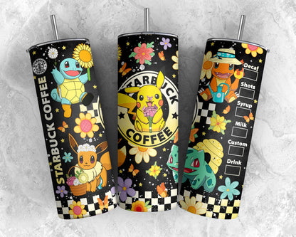 Cartoon Poke Tumbler Bundle PNG, 20oz Tumbler Design, 20oz Skinny Tumbler,Anime Cartoon Sublimation,Digital Game Tumbler, Kids Movie Tumbler - VartDigitals