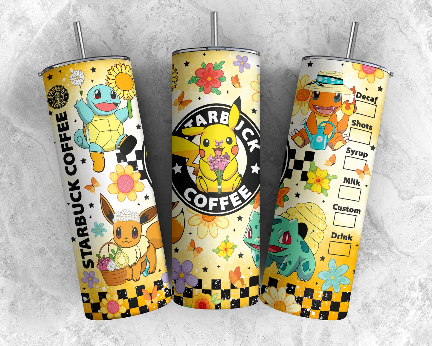 Cartoon Poke Tumbler Bundle PNG, 20oz Tumbler Design, 20oz Skinny Tumbler,Anime Cartoon Sublimation,Digital Game Tumbler, Kids Movie Tumbler - VartDigitals