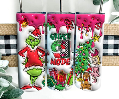 Bundle Inflated Christmas Tumbler,Merry Christmas, 3D Inflated Tumbler, Stink Stank Stunk, 3D Tumbler Wrap,20oz Skinny Tumbler,Christmas Png - VartDigitals