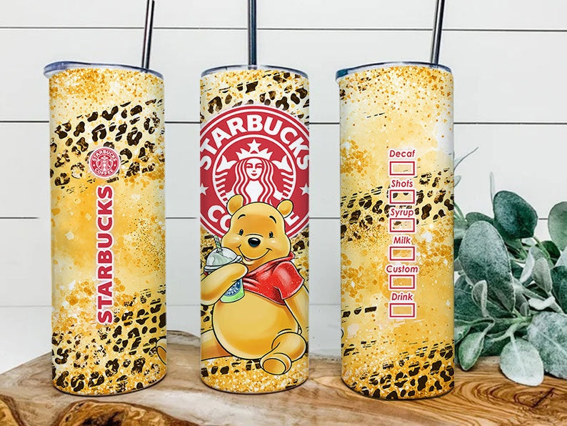 Bundle Cartoon Coffee Tumbler Wrap, 20oz Skinny Tumbler, Cartoon Bear Tumbler Wrap, 20oz Tumbler Wrap, PNG Instant Download,Tumbler Wrap PNG - VartDigitals